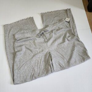NWT Jenni, XXL, Gray, Ribbed Sleep/Lounge Pant